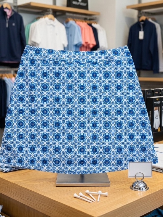 Ekouaer Pants - Ekouaer Blue Printed A-Line Women’s Skort